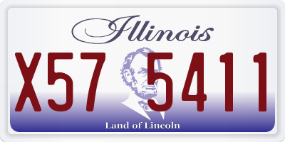 IL license plate X575411