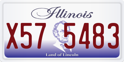 IL license plate X575483