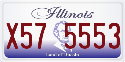 IL license plate X575553
