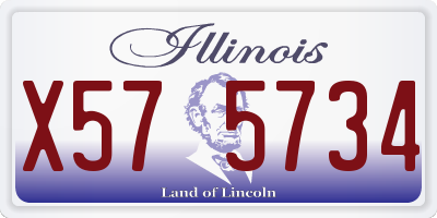IL license plate X575734