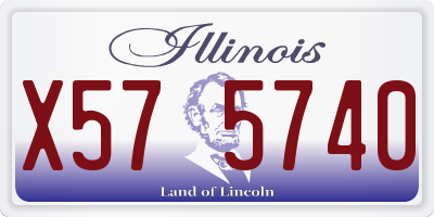 IL license plate X575740