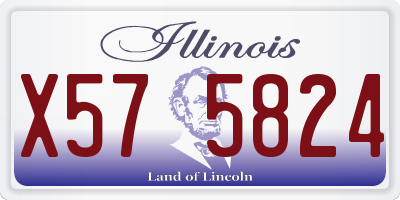 IL license plate X575824
