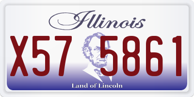 IL license plate X575861