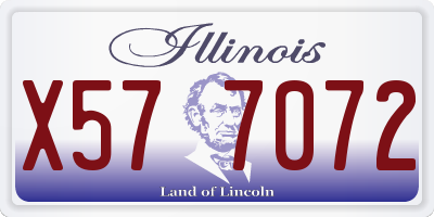IL license plate X577072