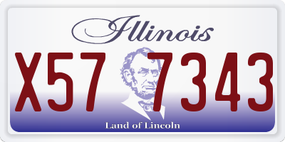 IL license plate X577343