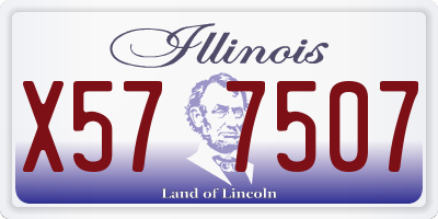 IL license plate X577507