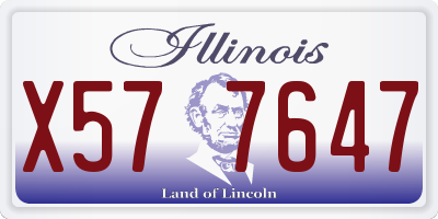 IL license plate X577647
