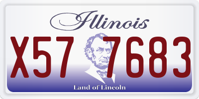 IL license plate X577683