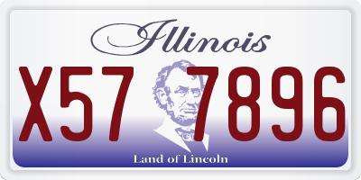 IL license plate X577896