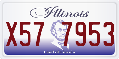 IL license plate X577953