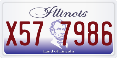 IL license plate X577986