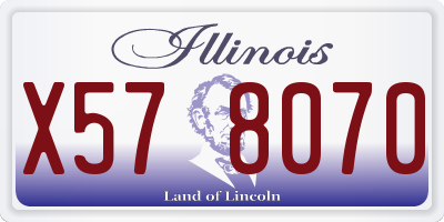 IL license plate X578070