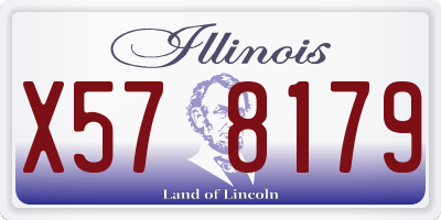 IL license plate X578179