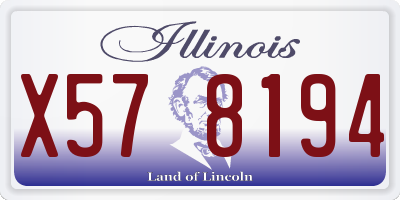 IL license plate X578194
