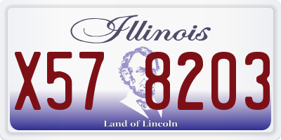 IL license plate X578203