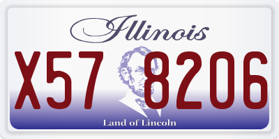 IL license plate X578206