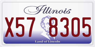 IL license plate X578305