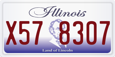 IL license plate X578307