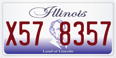 IL license plate X578357