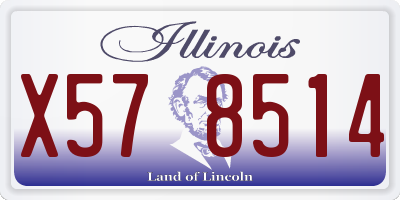 IL license plate X578514