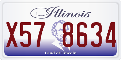 IL license plate X578634