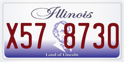 IL license plate X578730