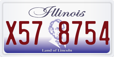 IL license plate X578754