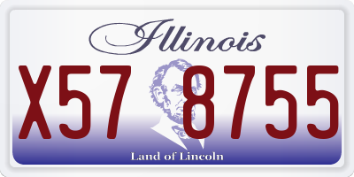 IL license plate X578755
