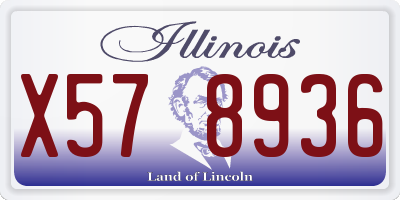 IL license plate X578936