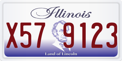 IL license plate X579123