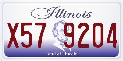IL license plate X579204
