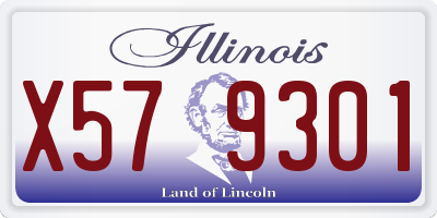 IL license plate X579301