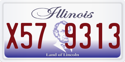 IL license plate X579313