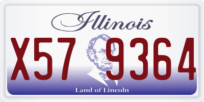 IL license plate X579364