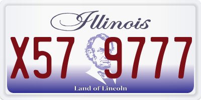 IL license plate X579777