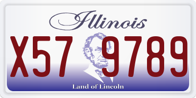 IL license plate X579789