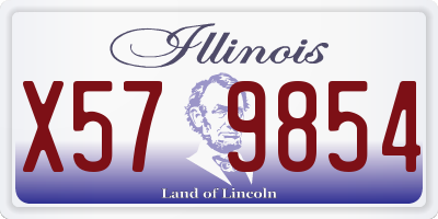 IL license plate X579854