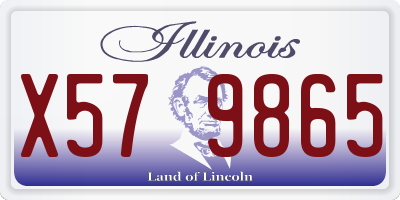 IL license plate X579865