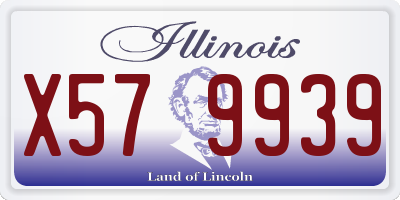 IL license plate X579939