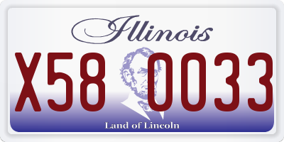 IL license plate X580033