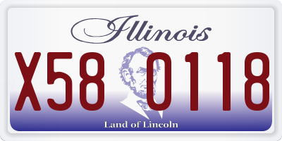 IL license plate X580118