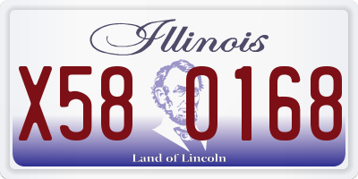 IL license plate X580168