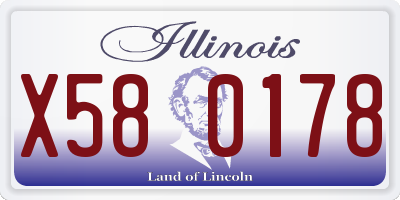 IL license plate X580178