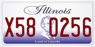 IL license plate X580256