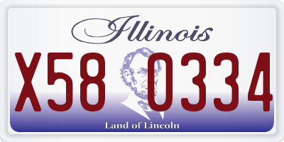 IL license plate X580334