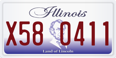 IL license plate X580411
