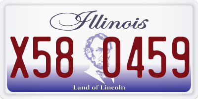 IL license plate X580459
