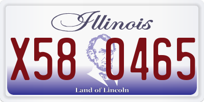 IL license plate X580465
