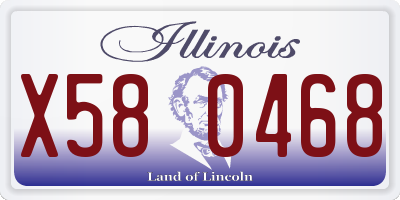 IL license plate X580468