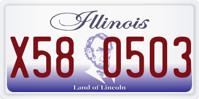 IL license plate X580503